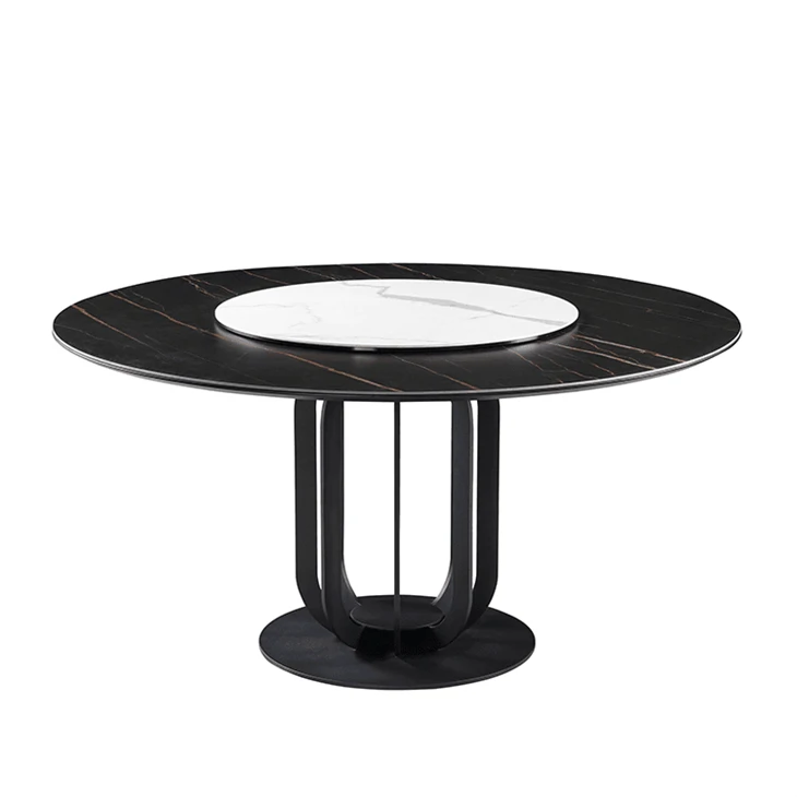 Black White Marble Dining Table